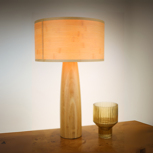 Light Brown Bamboo Table Lamp