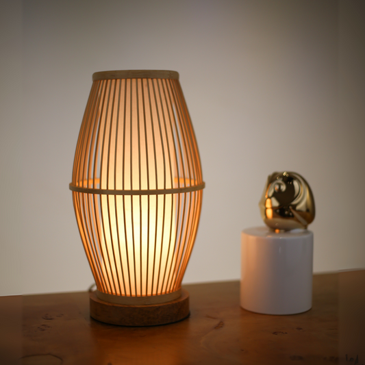 Handmade Bamboo Woven LED Table Lamp