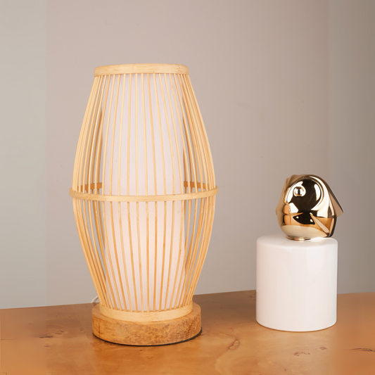 Handmade Bamboo Woven LED Table Lamp