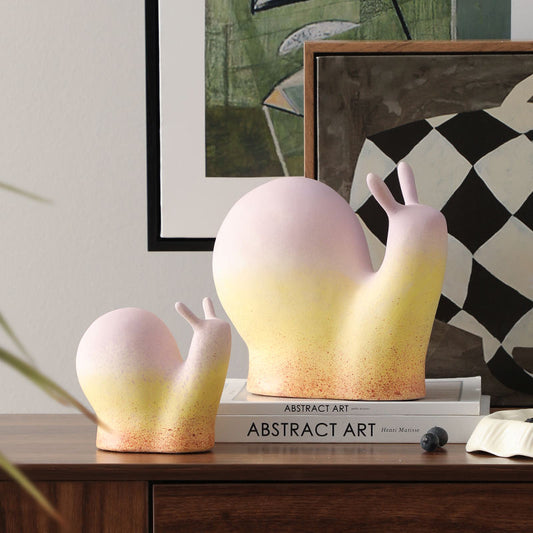 Multicolor Snail Figurine Decorative Sculpture