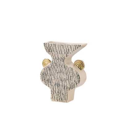 Patterned Gold Ear Flower Vase