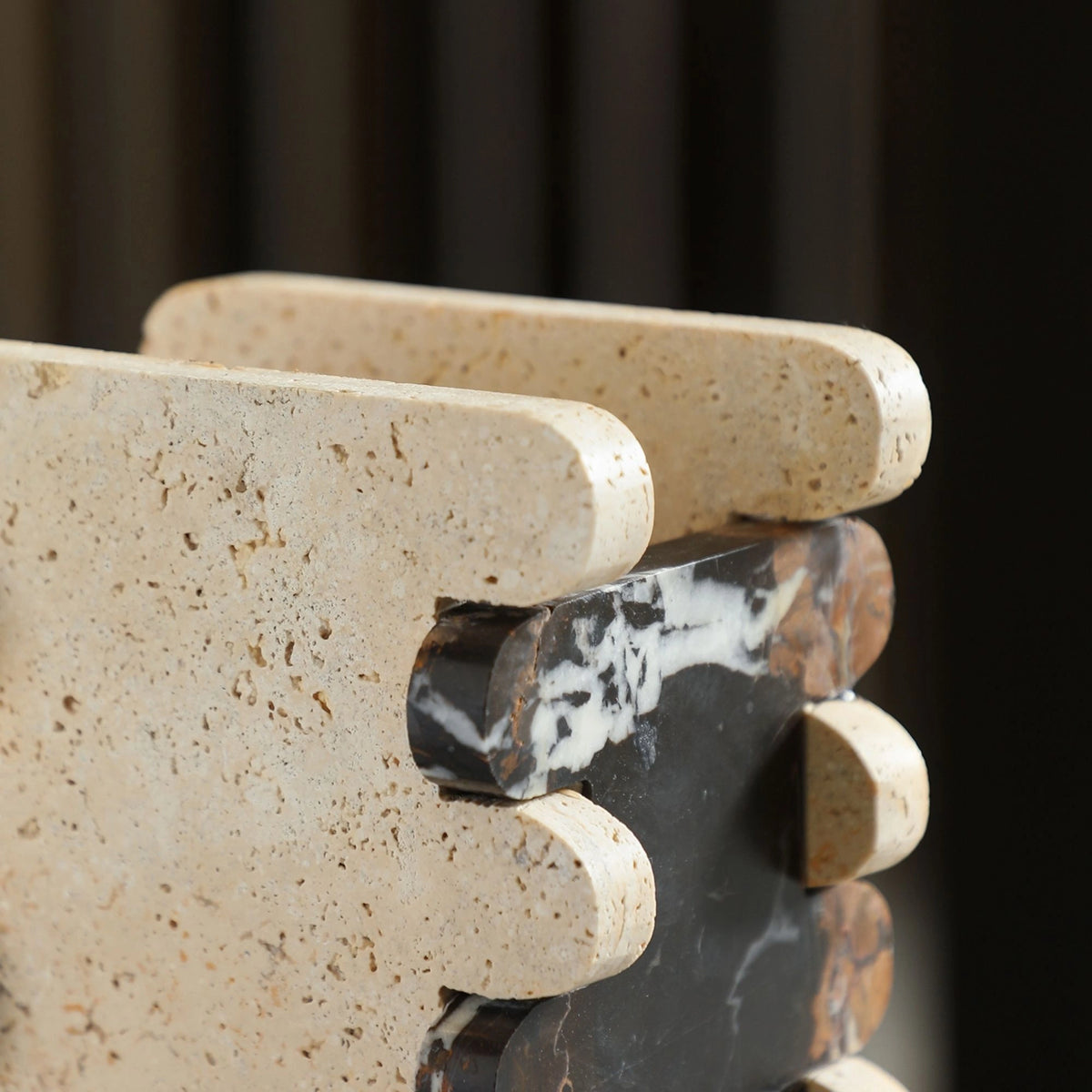Beige Stone Dovetail Flower Vase