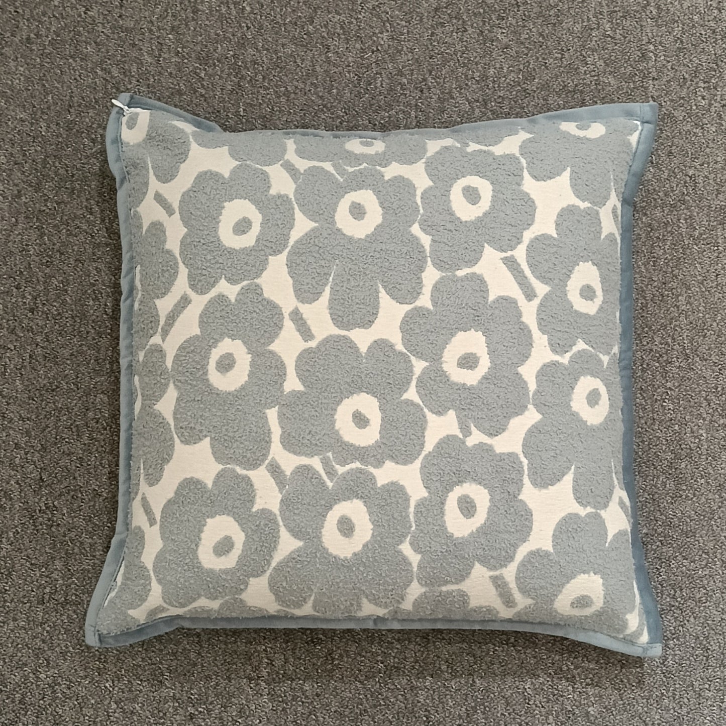 Jacquard Blue Cushion Cover, Backside In Plain
