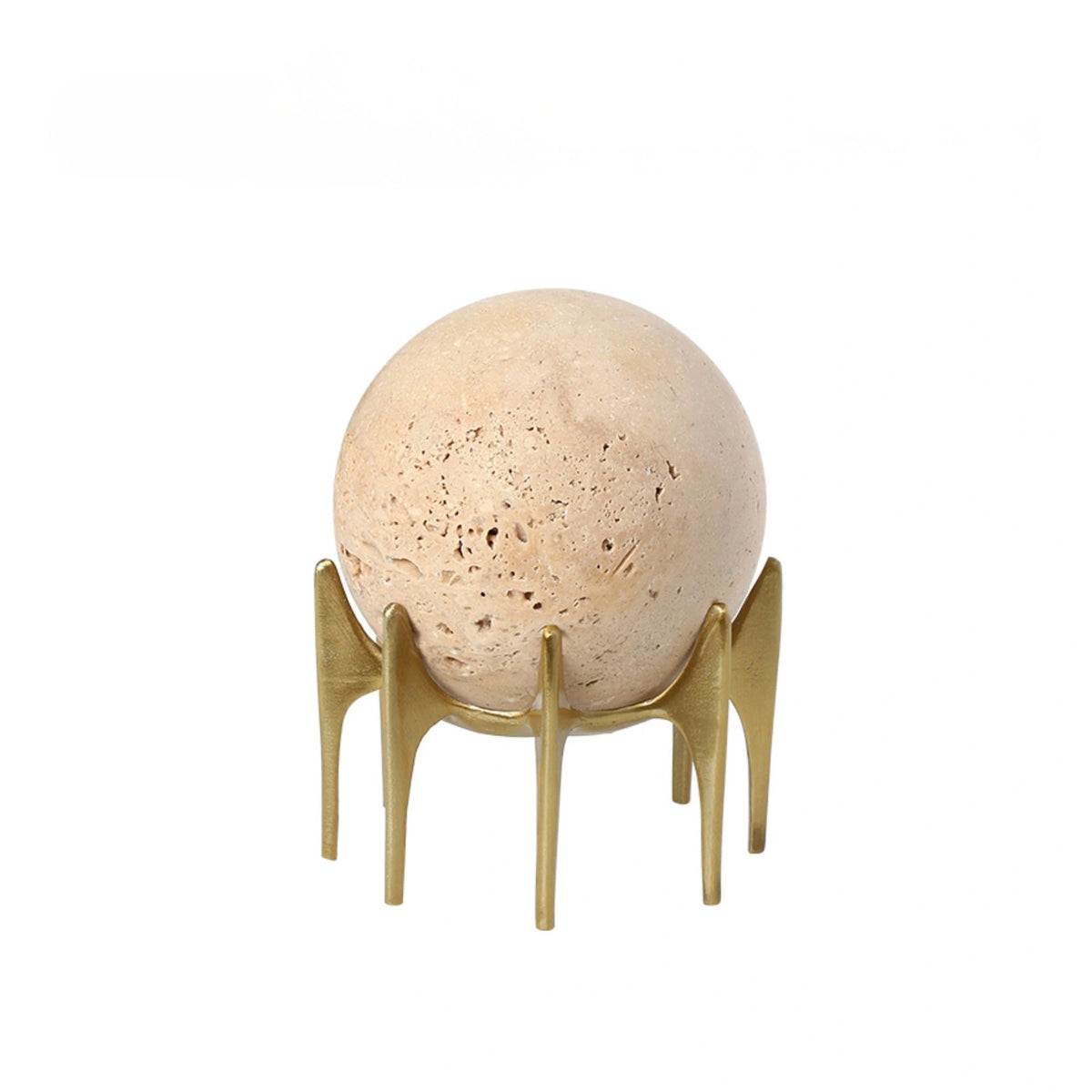 Plain Round Stone Gold Base Decorative Showpiece