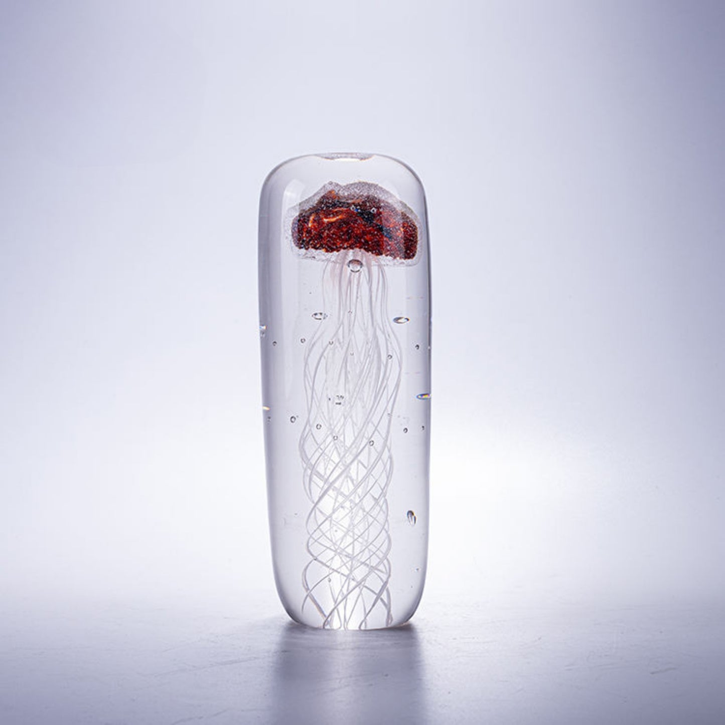 Handmade Art Glass Jellyfish Figurine Tabletop Ornaments