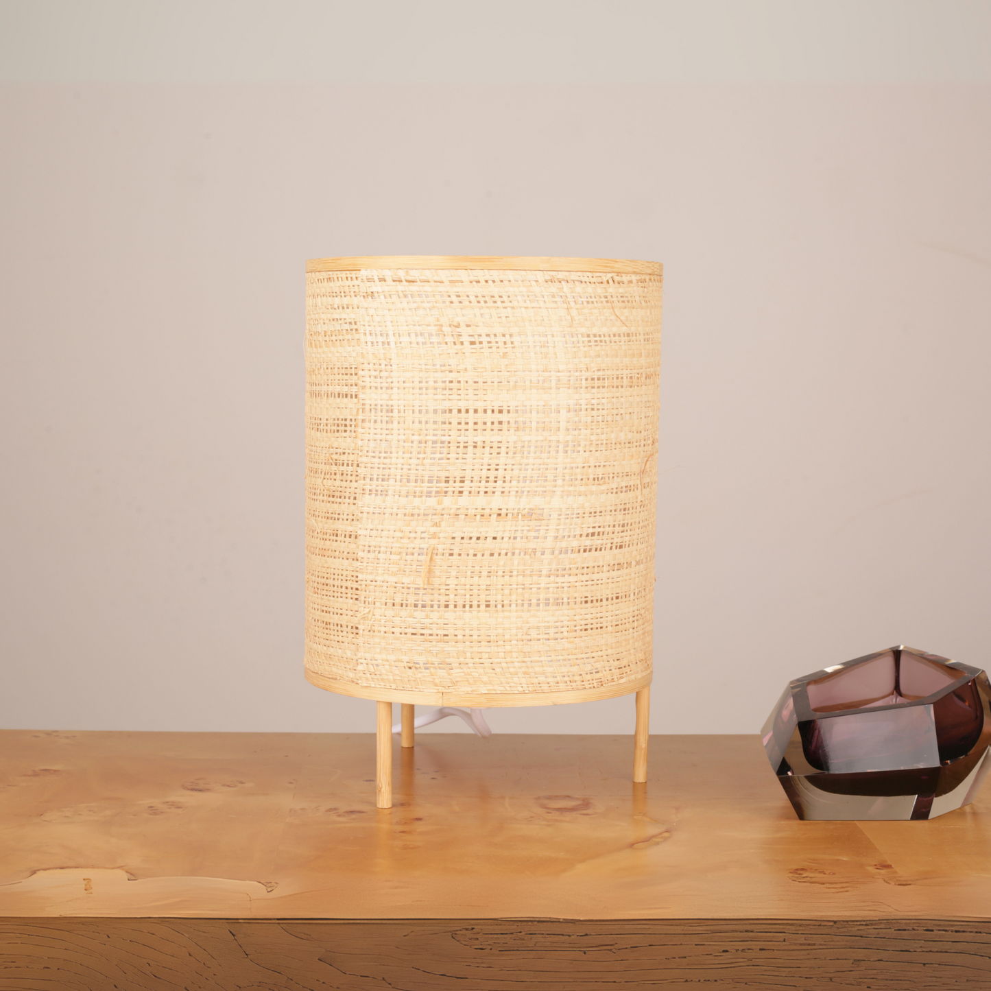 Jute Shade Bamboo Light Table Lamp