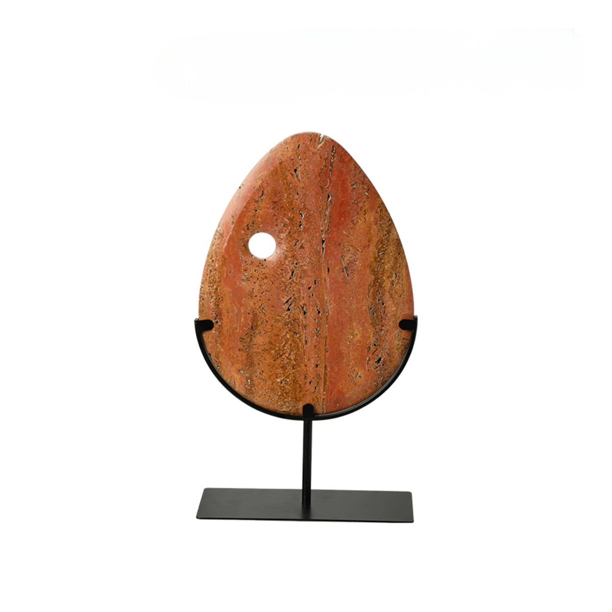 Red Marble Moon Cave Decorative Ornament