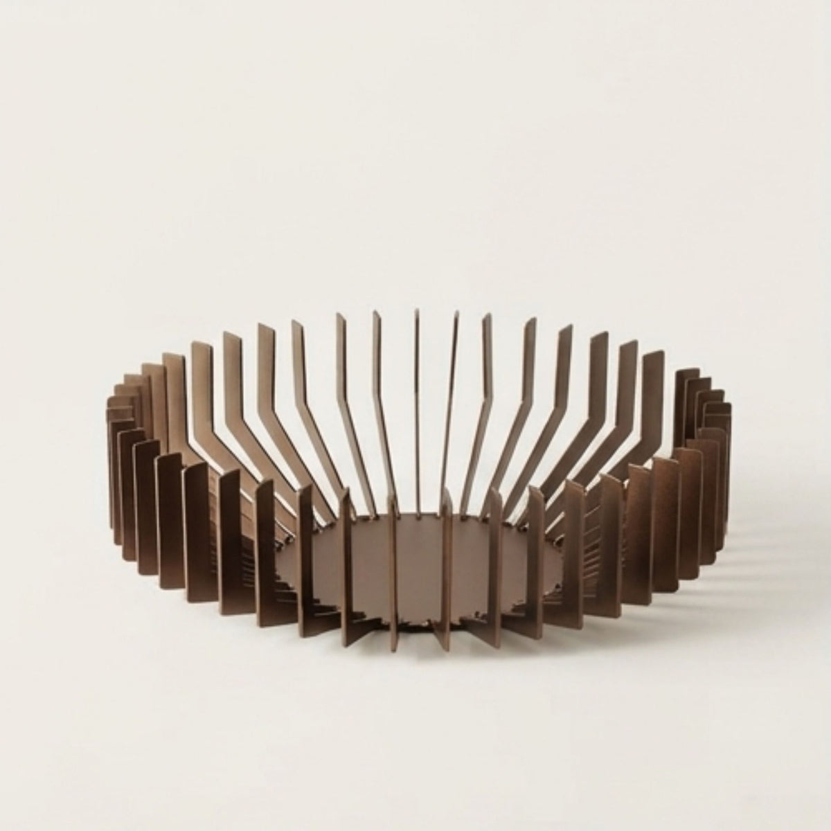 Blooming Leaf Metal Fruit Bowl