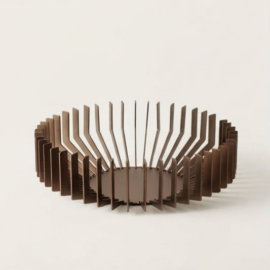 Blooming Leaf Metal Fruit Bowl