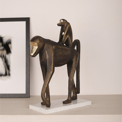 Monkey Family Modern Art Decorative Sculpture