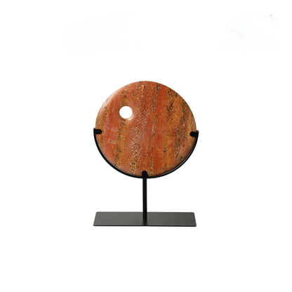 Red Marble Moon Cave Decorative Ornament