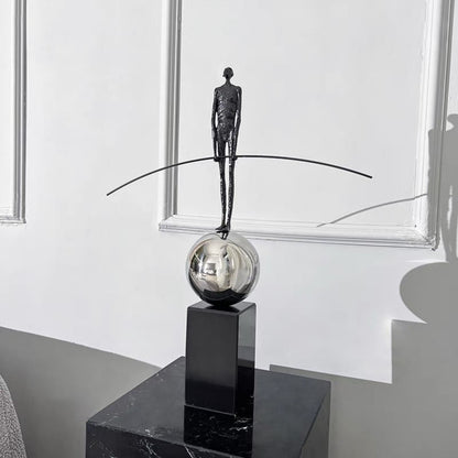 Balance Pole Sculpture Ornament Figurine