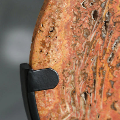 Red Marble Moon Cave Decorative Ornament