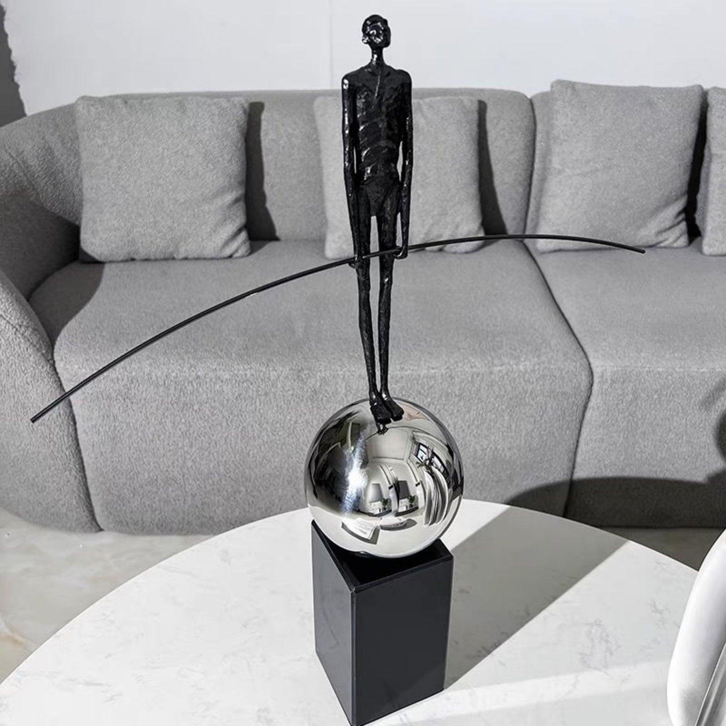 Balance Pole Sculpture Ornament Figurine