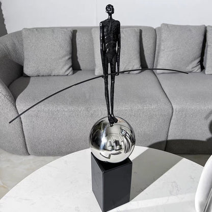 Balance Pole Sculpture Ornament Figurine