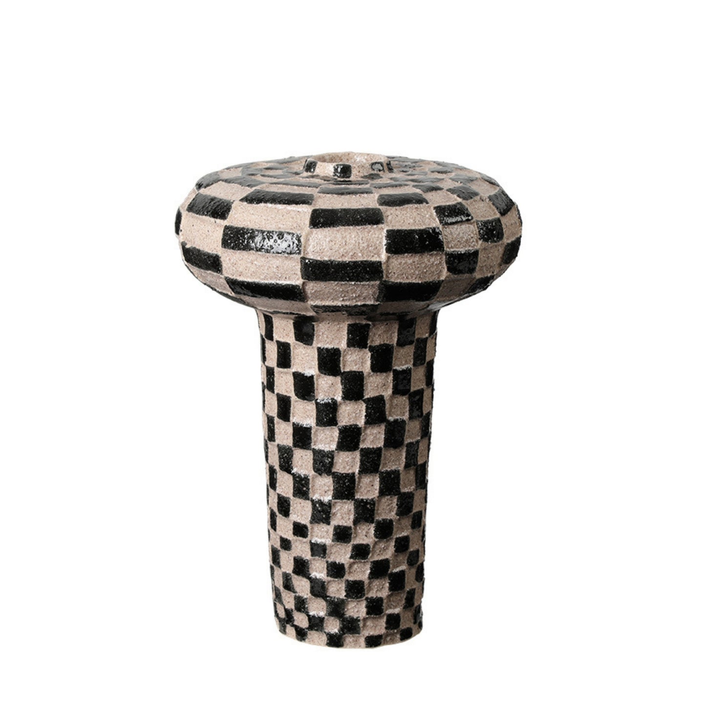 Tall and Oblate Sand Tabletop Vase