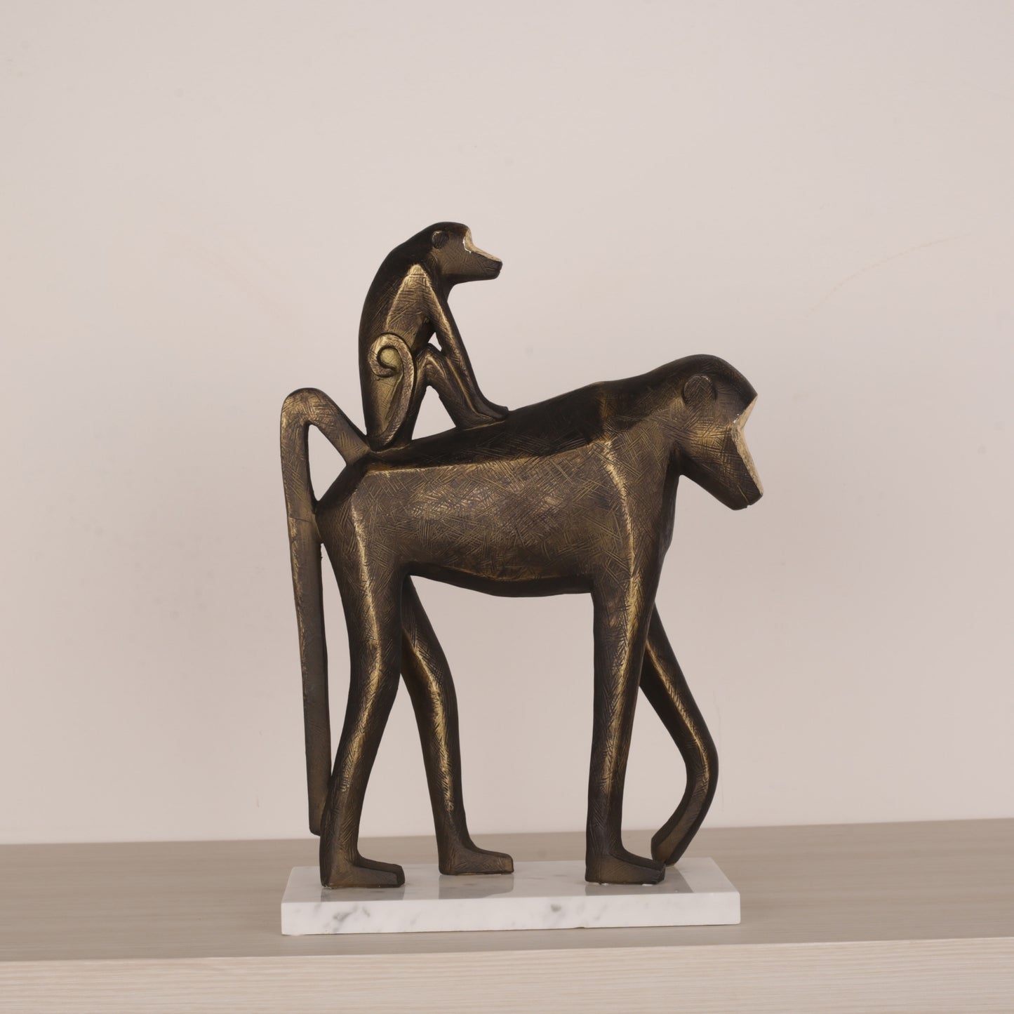 Monkey Family Modern Art Decorative Sculpture