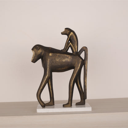Monkey Family Modern Art Decorative Sculpture