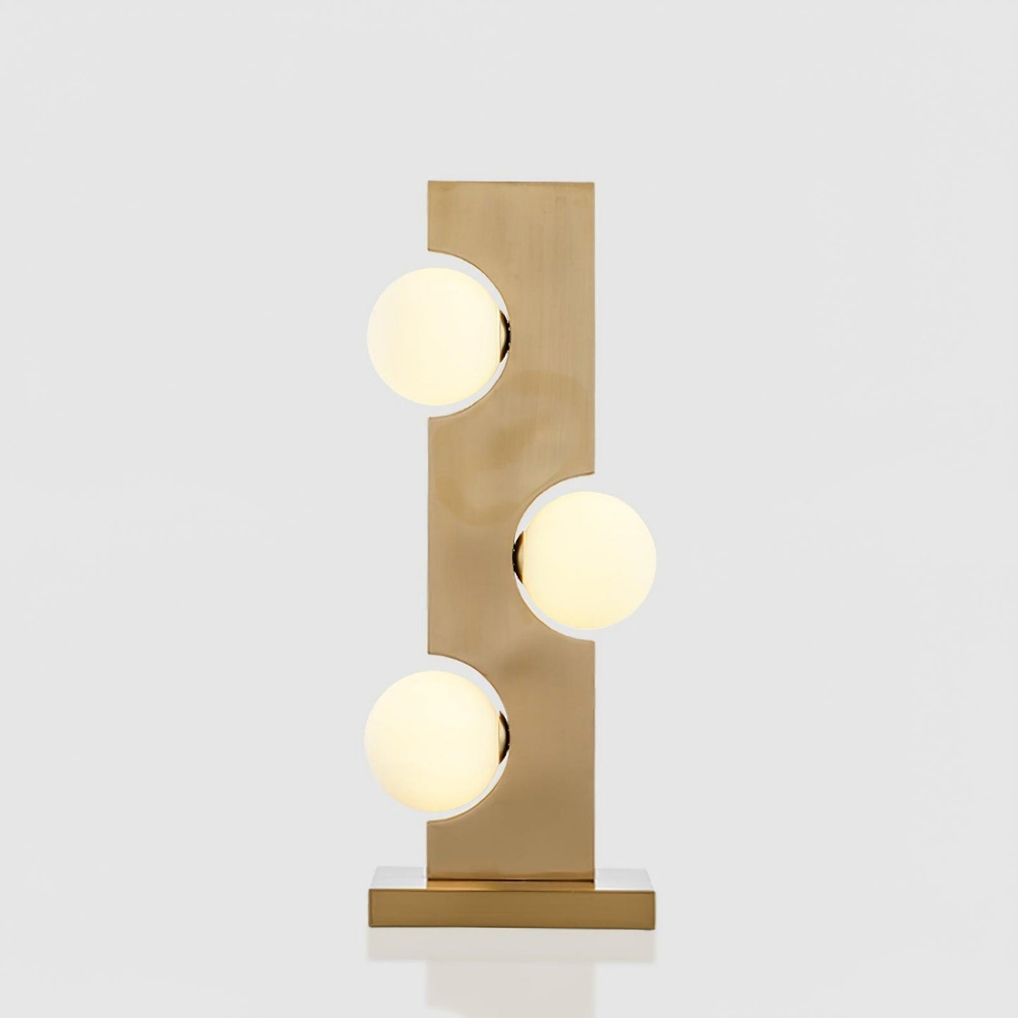 Gold Metal Opal Glass Table Lamp