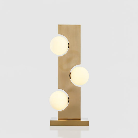 Gold Metal Opal Glass Table Lamp