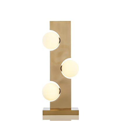Gold Metal Opal Glass Table Lamp