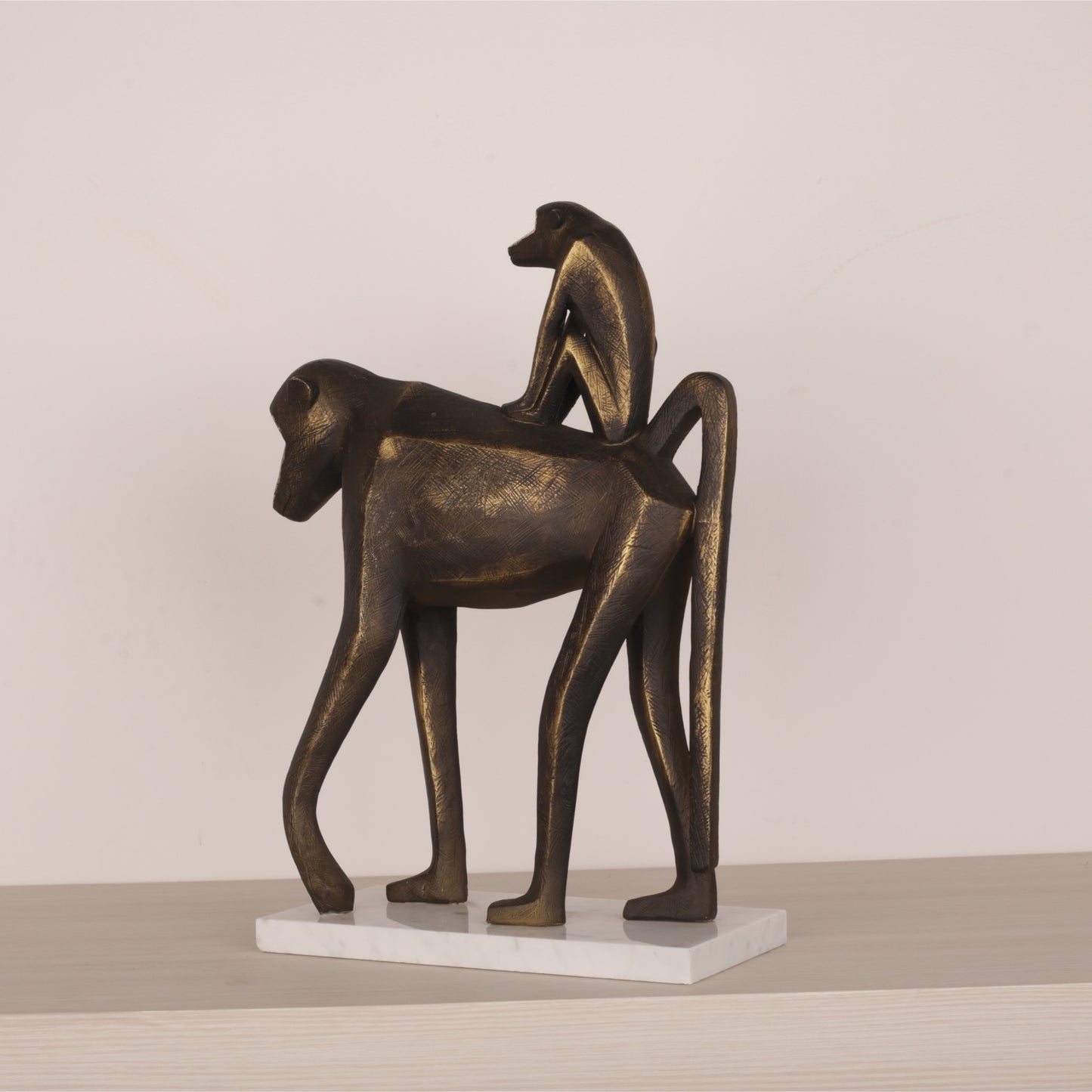 Monkey Family Modern Art Decorative Sculpture