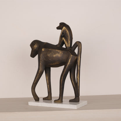 Monkey Family Modern Art Decorative Sculpture