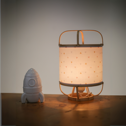 Handcraft Bamboo Fabric Shade Table Lamp