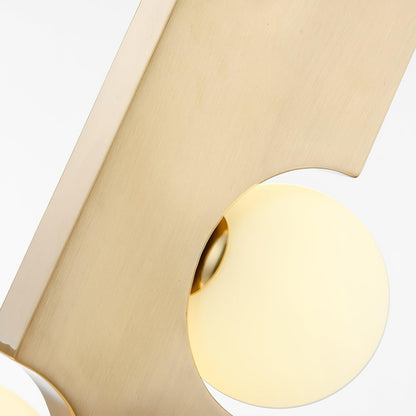 Gold Metal Opal Glass Table Lamp