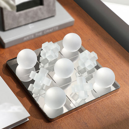 Square Crystal Board Game Decorative Ornament