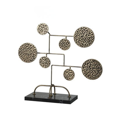 Golden Round Branch Decorative Ornament