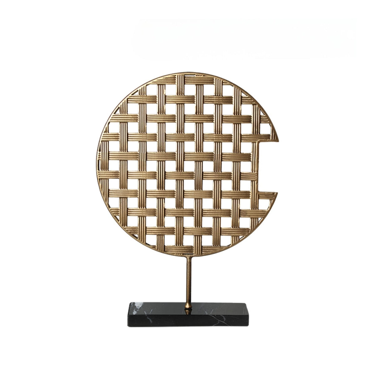 Golden Grid Screen Decorative Ornament