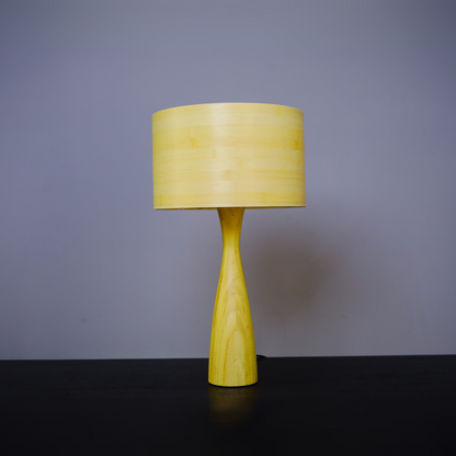 Bamboo Table Lamp With Drum Shade