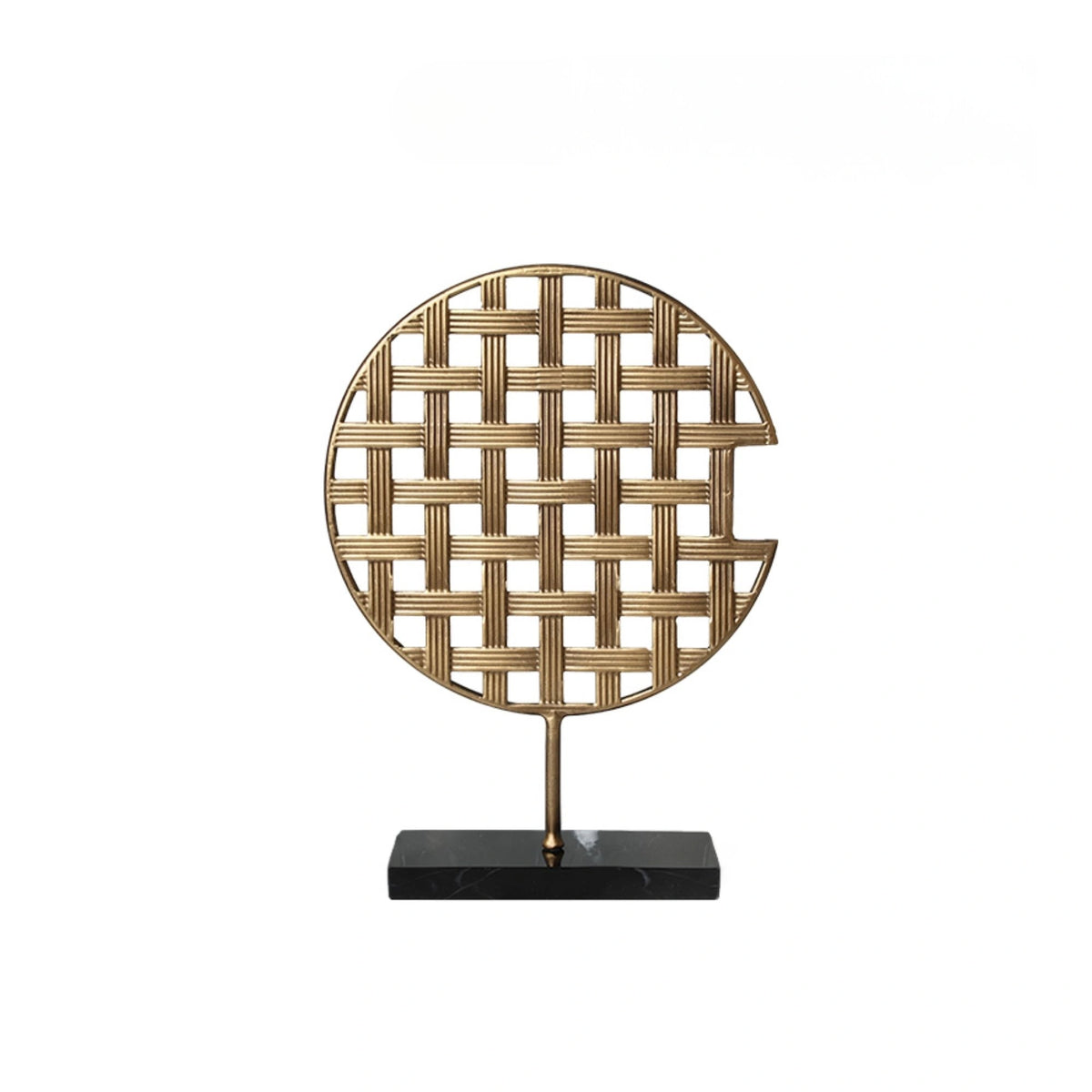 Golden Grid Screen Decorative Ornament