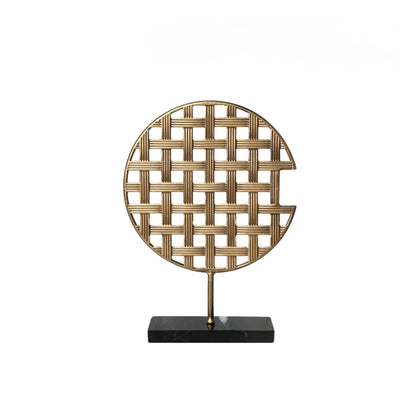 Golden Grid Screen Decorative Ornament