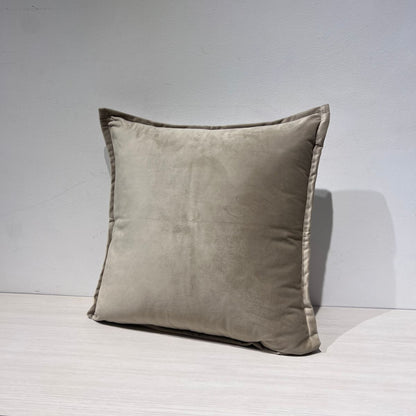 Jacquard Floral Print Cushion Cover, Backside In Plain