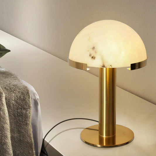 Alabaster Marble Mushroom Shade Table Lamp