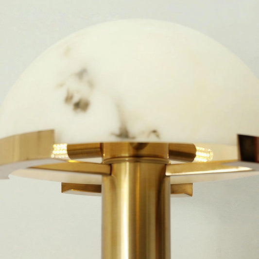 Alabaster Marble Mushroom Shade Table Lamp