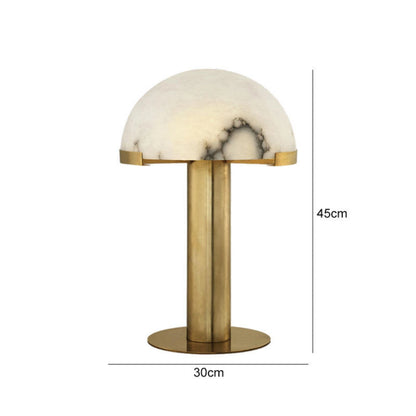 Alabaster Marble Mushroom Shade Table Lamp