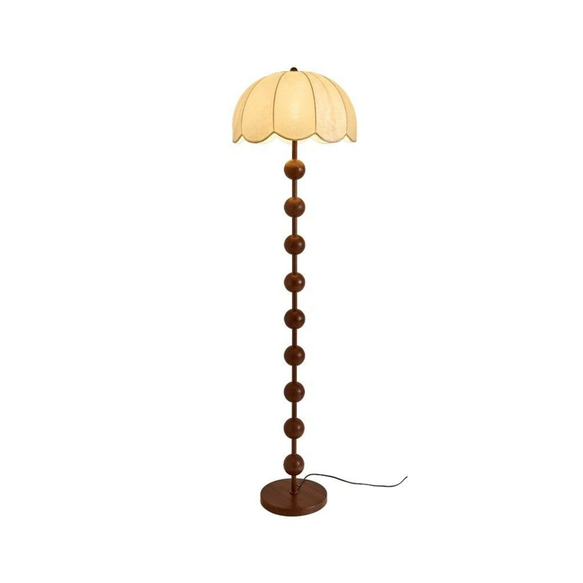 Cream Fabric Shade Vintage Style Floor Lamp