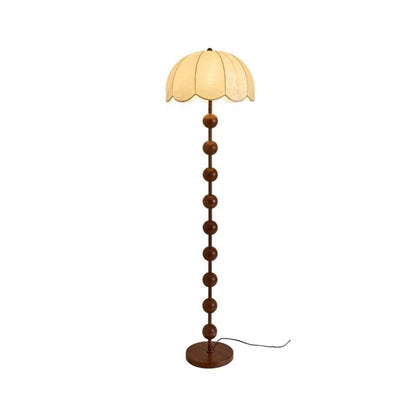 Cream Fabric Shade Vintage Style Floor Lamp