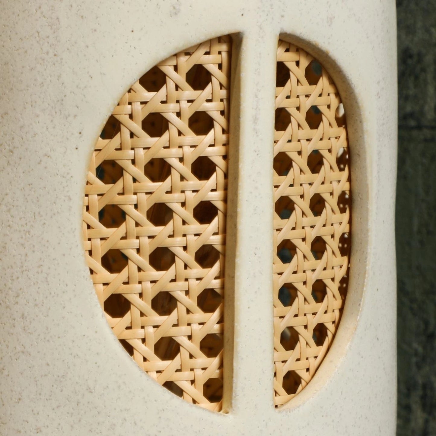 Rattan Decorative Ceramic Flower Vase
