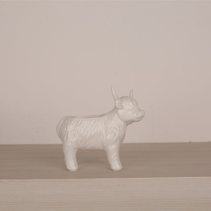 Little White Bull Candy Bowl Decorative Sculpture