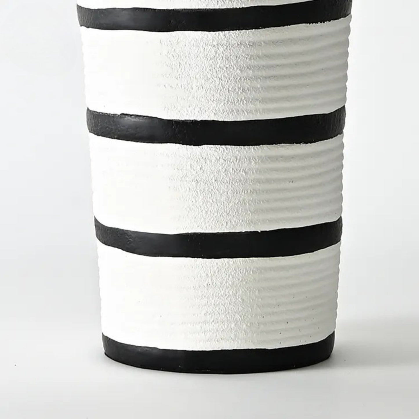 Black and White Ceramic Flower Vase