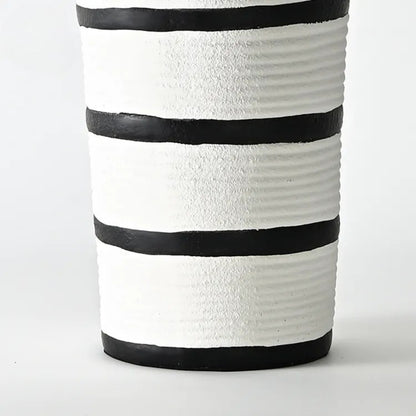 Black and White Ceramic Flower Vase