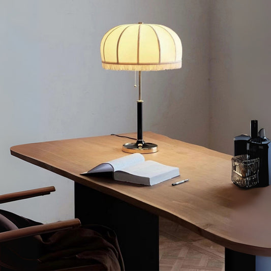 Fabric Shade Metal Base Desk Lamp