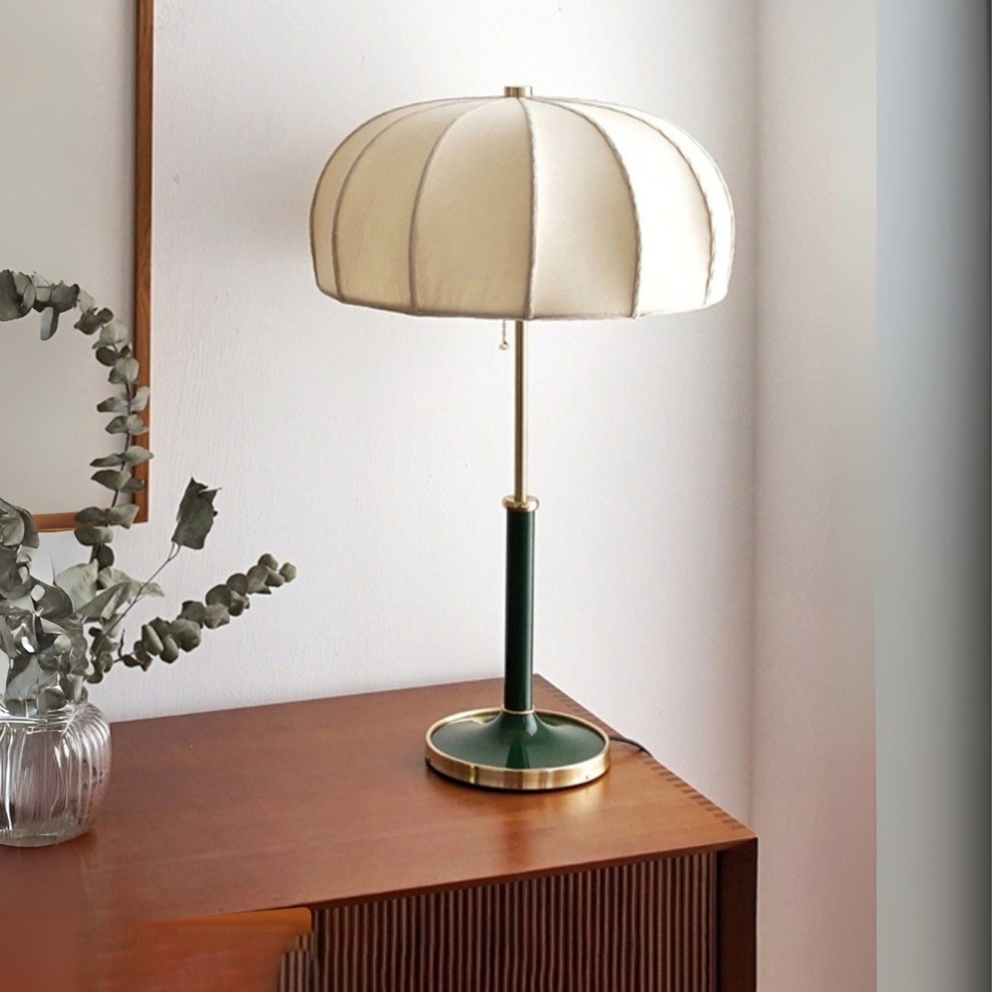 Fabric Shade Metal Base Desk Lamp