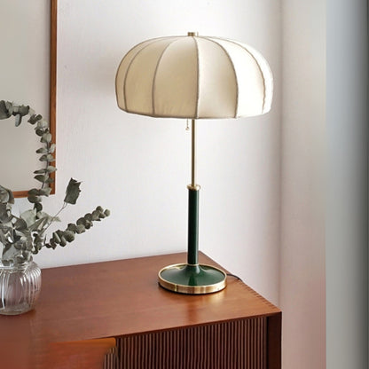Fabric Shade Metal Base Desk Lamp