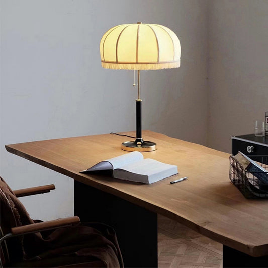 Fabric Shade Metal Base Desk Lamp