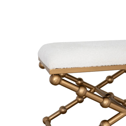 Upholstered Iron 27 Ball Stool